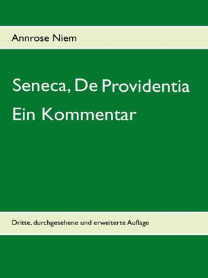 cover image of Seneca, De Providentia--Ein Kommentar